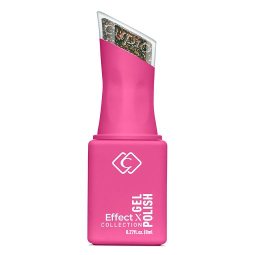 Pinkes Gel-Nagellack-Fläschchen mit Glitzeraufsatz