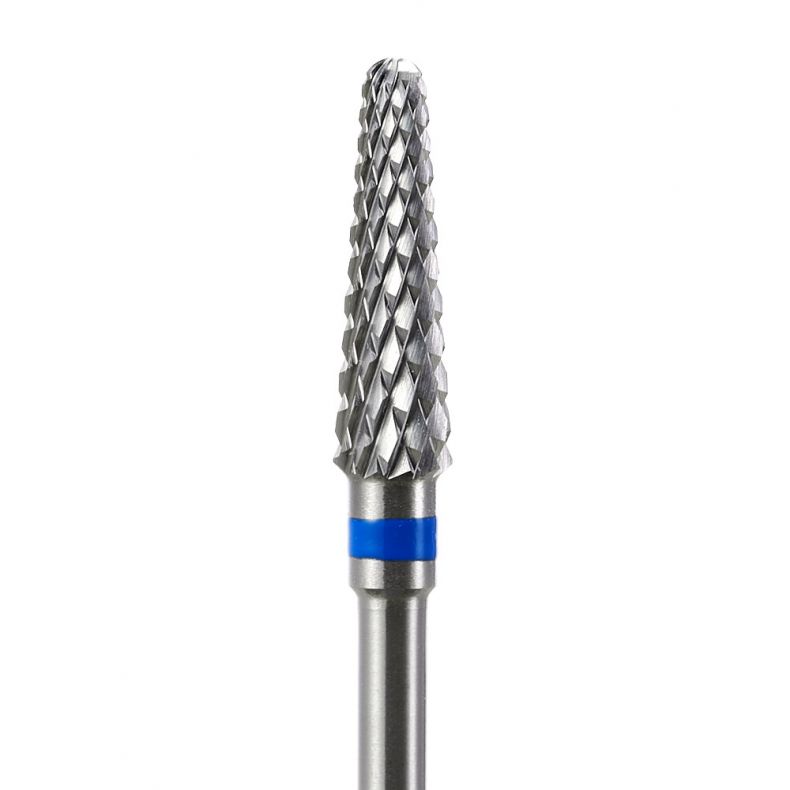 Detailansicht eines hochwertigen Fräsers mit diamantierter Spitze und blauem Markierungsring