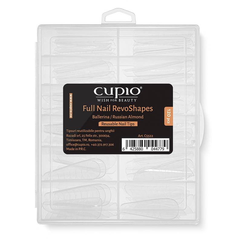 Cupio Tips RevoShapes Full Nail  Ballerina / Russian Almond Set 120 Stück