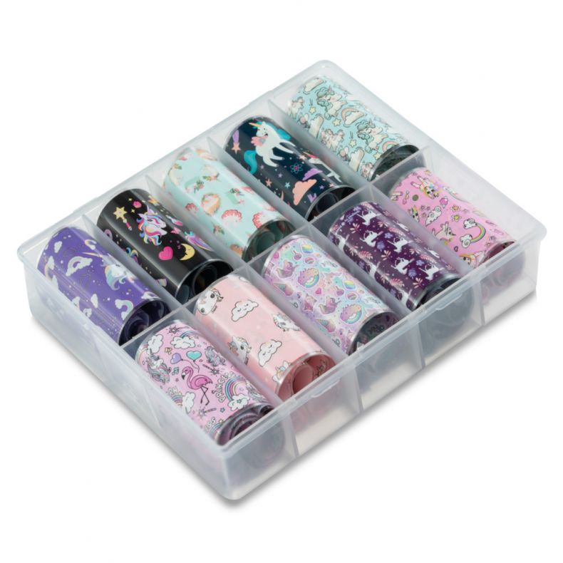 Washi Tape Set in verschiedenen Farben und Designs, ideal für Bastelprojekte