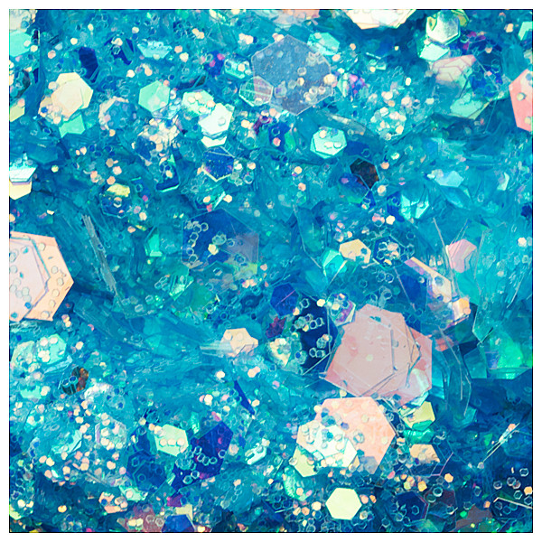 Cupio Pailletten Holo Hexa Blue