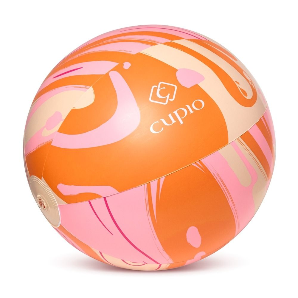 Bunt gemusterter Strandball von Cupio in Orange und Pink