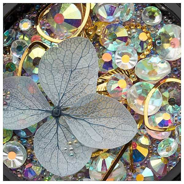 Mix Ornamente, Perlen und Graue Blume