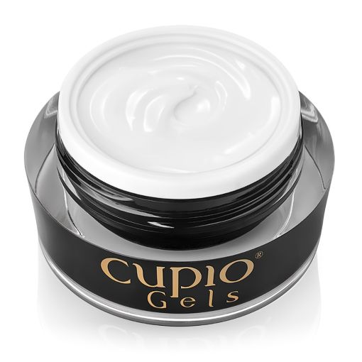 Weißes Nail Art Gel im glasigen Behälter von Cupio