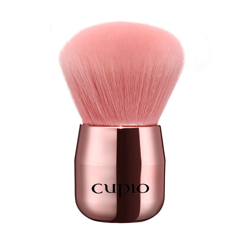 Staubpinsel Lady Pink, Entstaubungsbürste für Maniküre und Pediküre mit dichten rosa Synthetikborsten und ergonomischem roségoldfarbenem Griff zur schonenden Entfernung von Feilstaub bei UV-Gel und Gellack