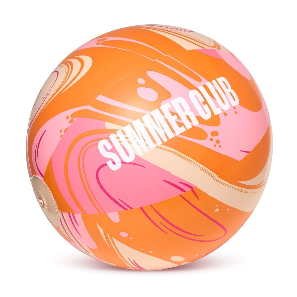 Farbenfroher Beachball mit der Aufschrift SUMMER CLUB
