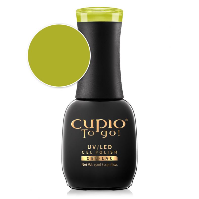 Cupio To go! UV/LED Gel Polish Flasche mit grüner Lackfarbe