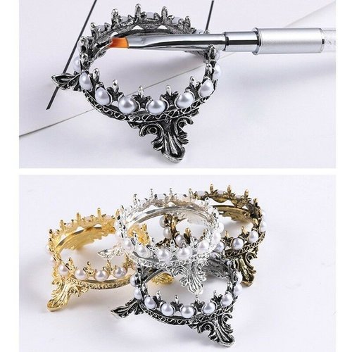Schmuckhalter aus Metall mit Perlen, erhältlich in Gold, Silber und Weiß