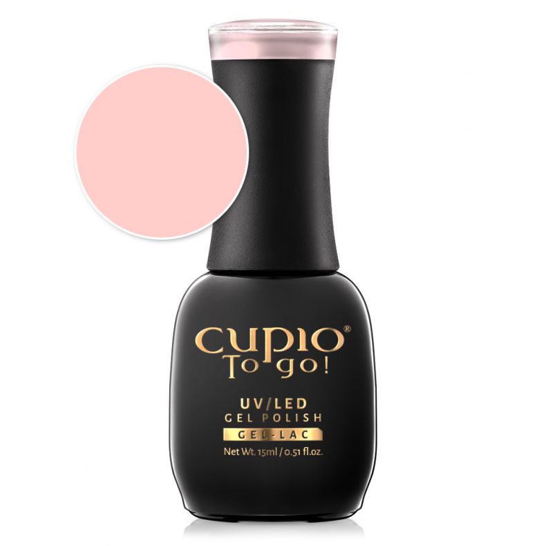 Flasche Cupio To go! UV/LED Gel Polish mit zartrosa Farbton, 15ml