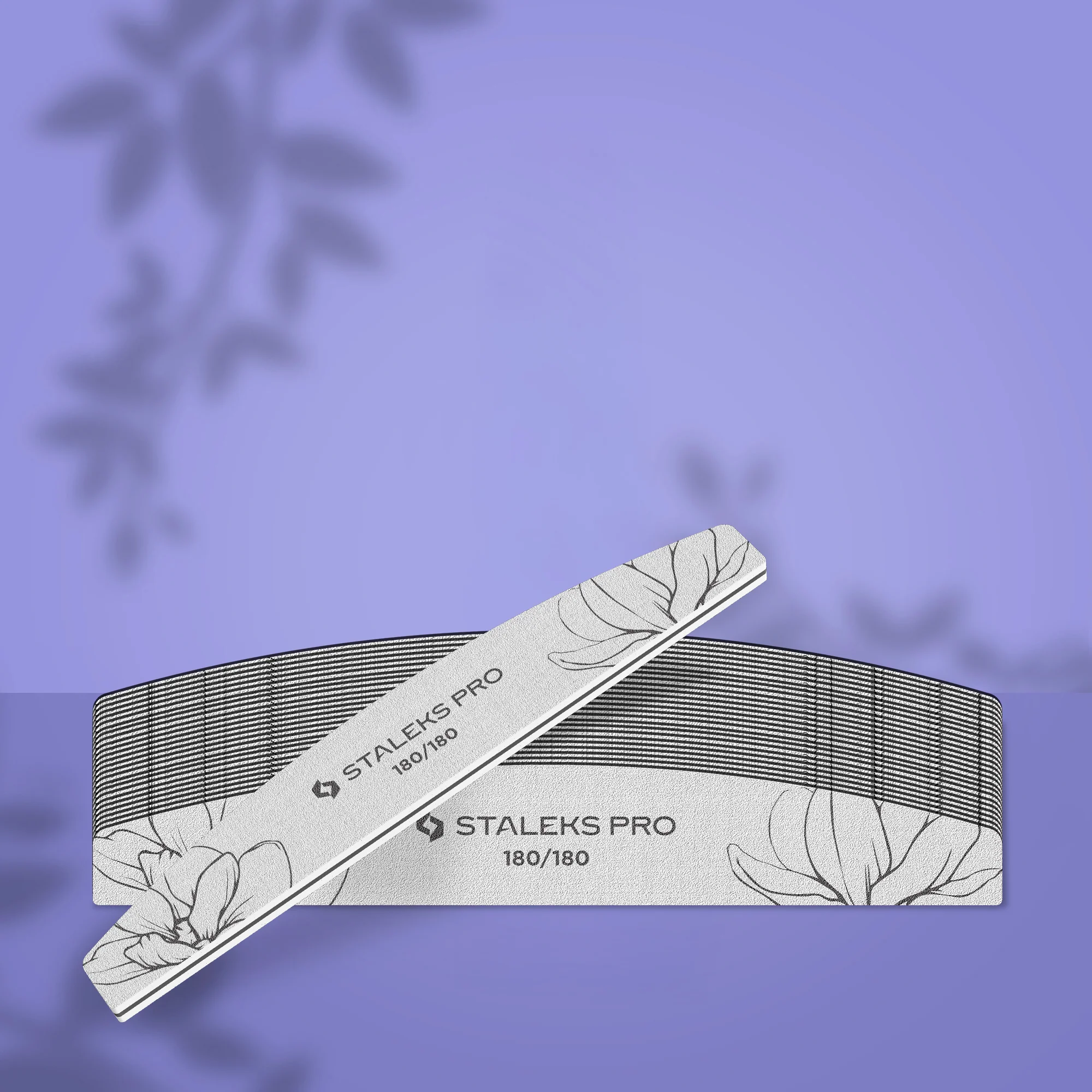 Staleks Pro Nagelfeile 180/180 mit floralem Design