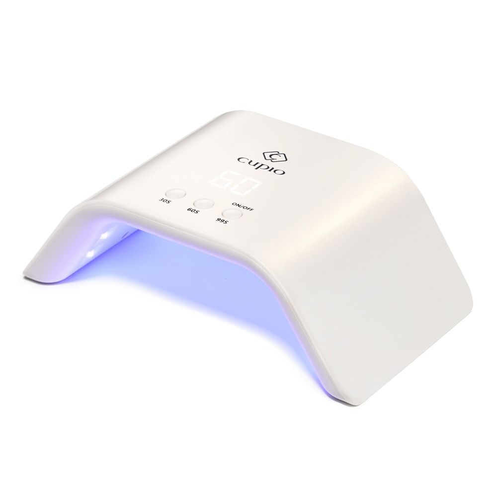 Weiße Cupio LED UV Nagellampe mit Timer-Tasten und Display, ideal zum schnellen Aushärten von Gel- und UV-Lacken