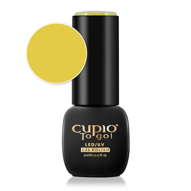 Cupio To Go! LED/UV Gel Polish in Gelb, 5ml Flasche