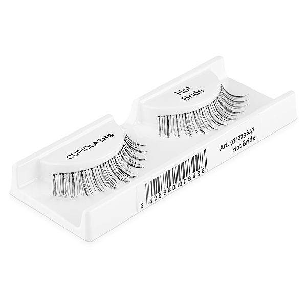 Künstliche Wimpern im Design Hot Bride auf einem weißen Träger