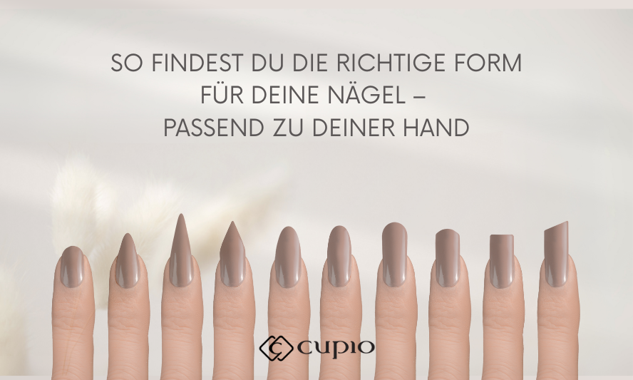 Eine Anleitung zur Wahl der richtigen Nagelform, passend zu deiner Hand.