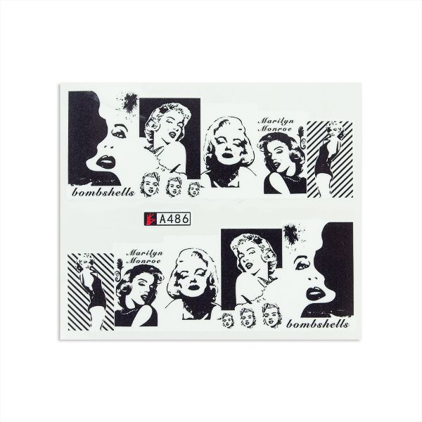 Kunstdruck mit verschiedenen Portraits von Marilyn Monroe im retro Comic-Design