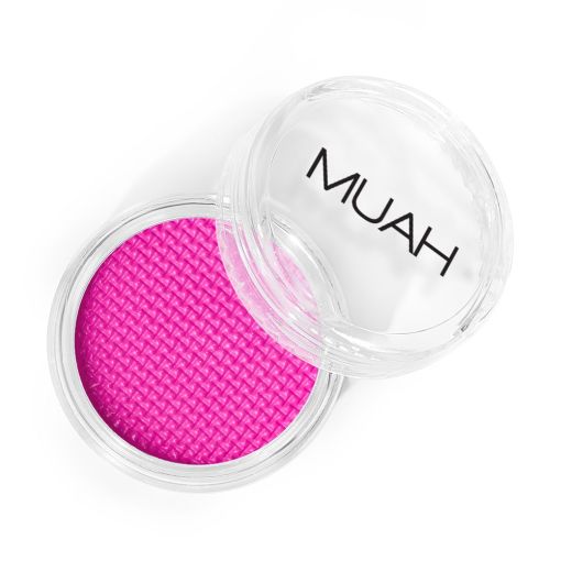 Die transparente Verpackung mit einem pinken Lidschatten von MUHAH