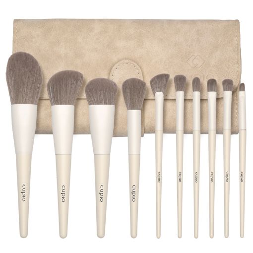 Elfteiliger Make-up Pinselset mit Aufbewahrungsetui