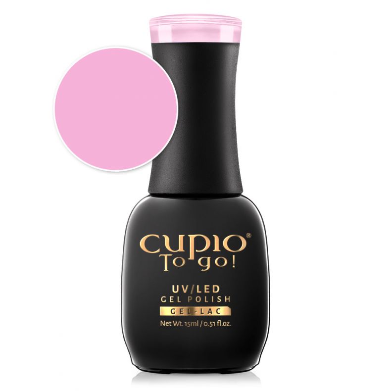 Flasche mit zart rosa Gel-Nagellack von Cupio To go!, 15 ml