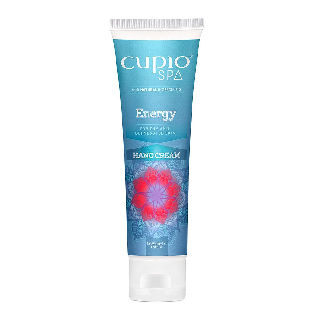 Tube mit Cupio Spa Energy Handcreme, ideal für trockene und dehydrierte Haut