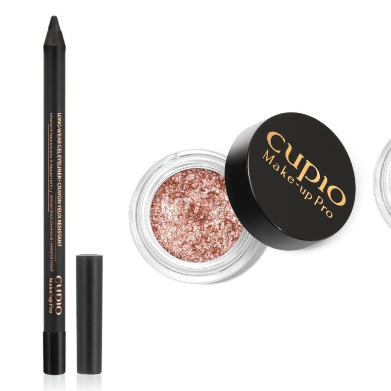 CUDIO Long-Wear Gel Eyeliner und Glitzerpuder für atemberaubende Augen-Make-ups