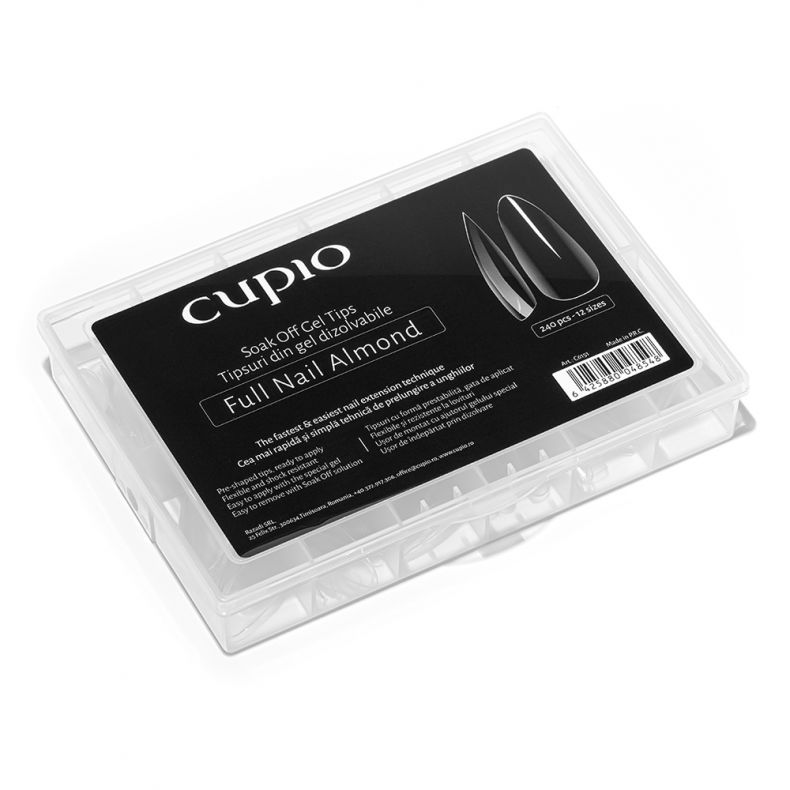 Auflösbare Full Nail Tips Set 240 Stück - Mandel