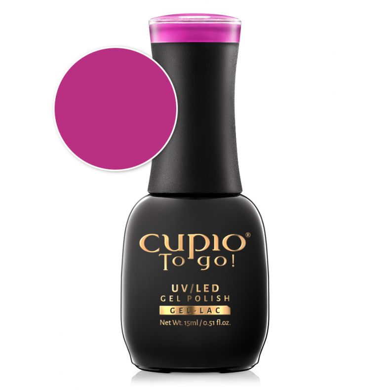Flasche mit Cupio To Go! UV/LED Gel Polish in kräftigem Pink, 15 ml