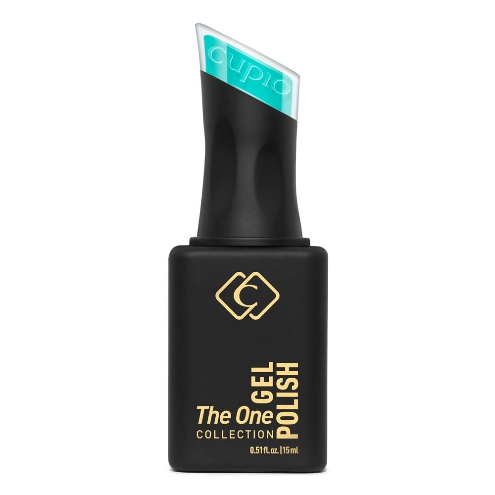 Produktabbildung The One Collection Gel Polish, schwarze Flasche mit türkisem Cupio-Verschluss, 15 ml