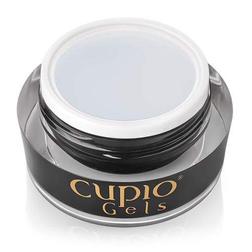 Transparenter Tiegel mit Cupio Gels UV-Gel für professionelle Nagelmodellage