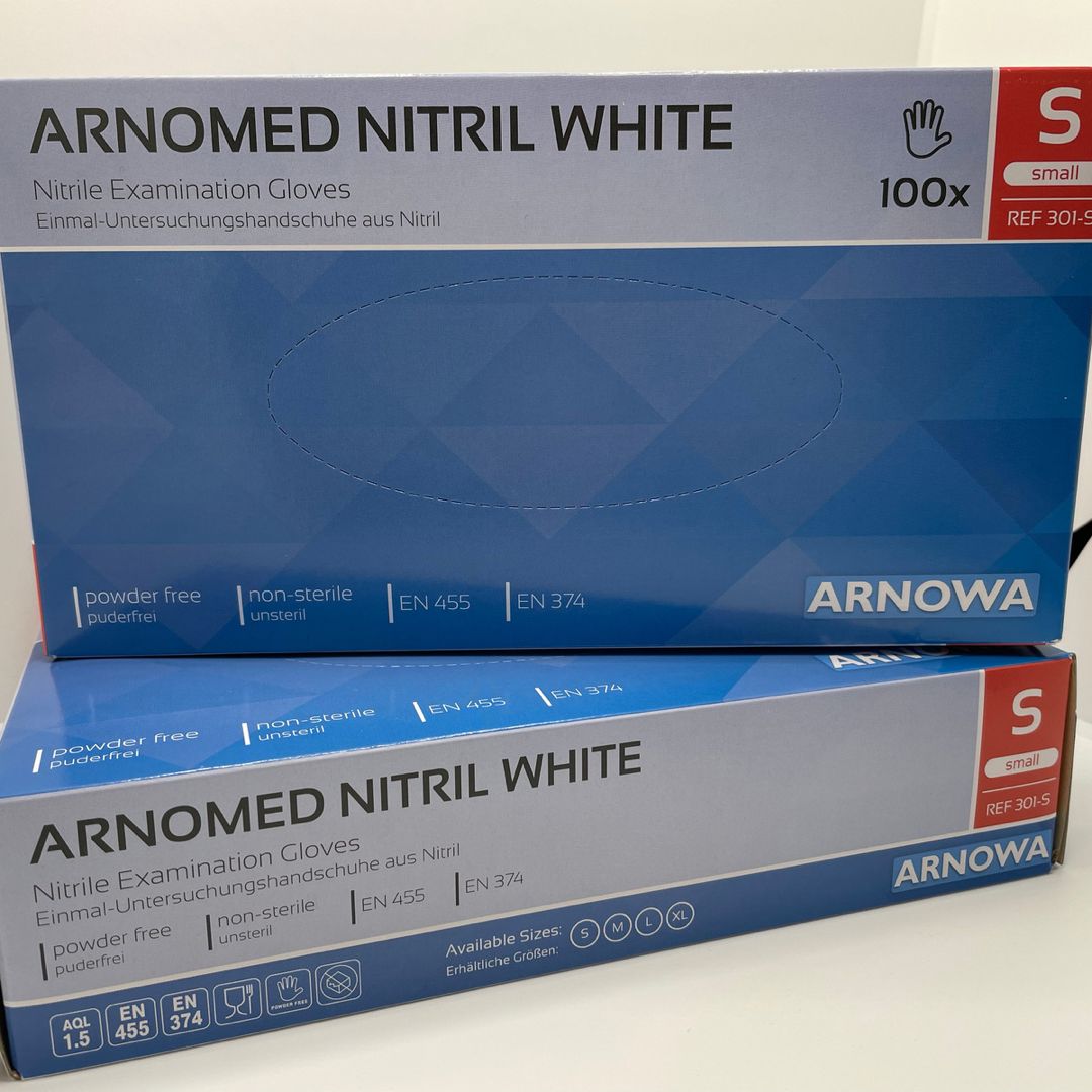 Arnomed Nitril White Handschuhe 100 Stk.