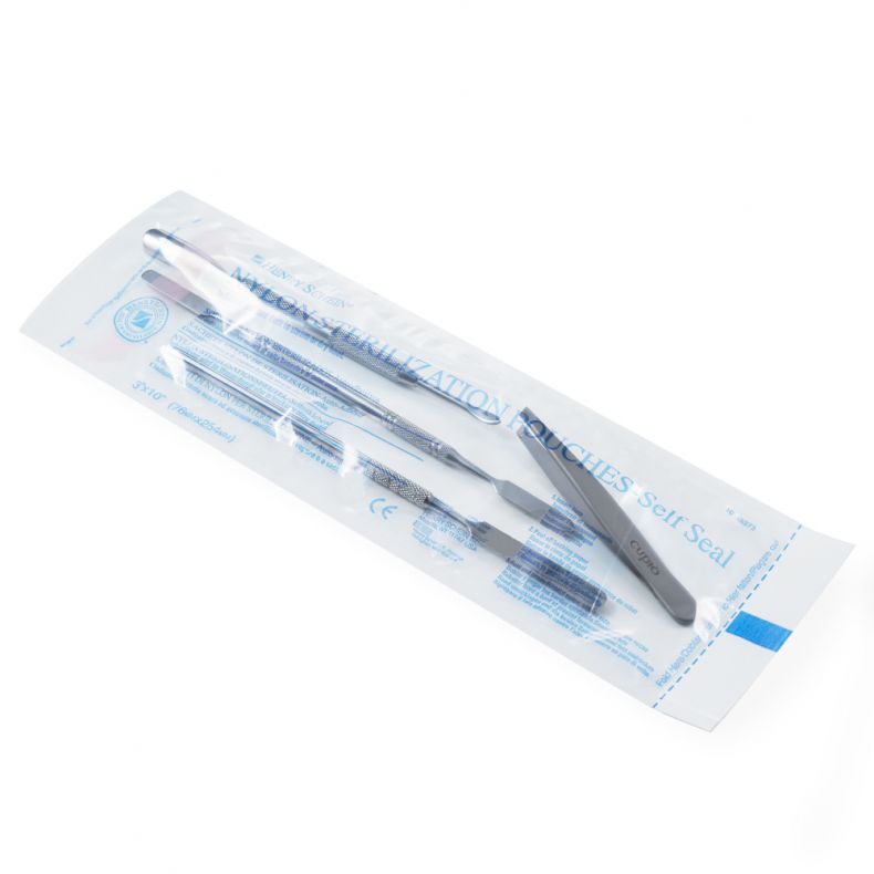 Sterilisationsbeutel 76x254 mm - 100 Set für Heißluftsterilisator (Pupinel)