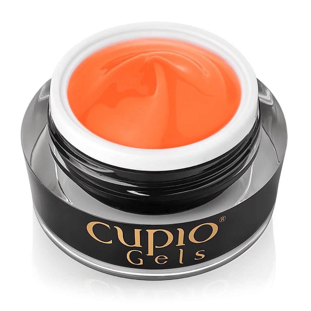 Orangefarbige Gelcreme von Cupio in einem Glasbehälter für Nageldesign und Nailart